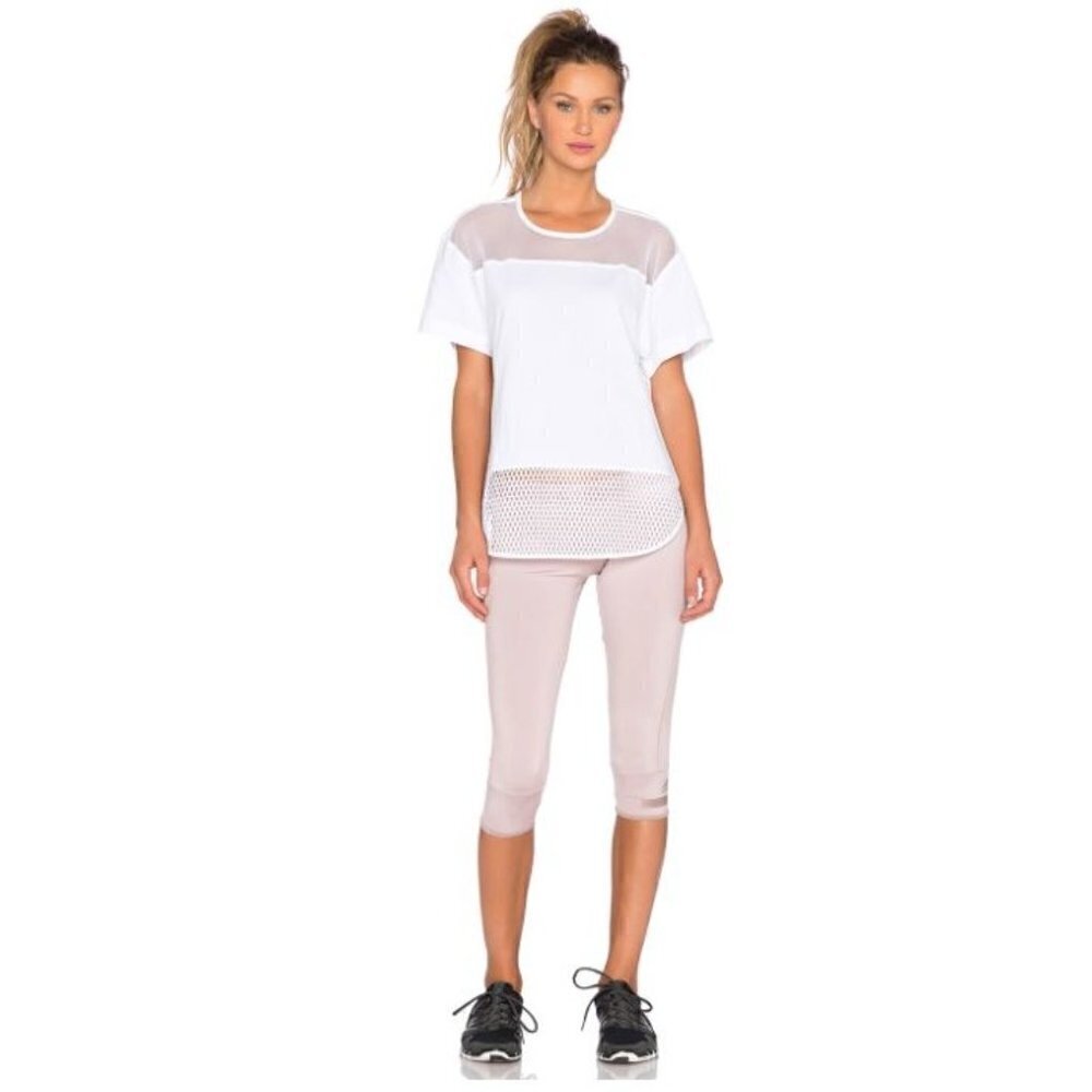 Adidas Stella McCartney 3/4 Dusty Rose‎ Cropped Athletic Leggings M